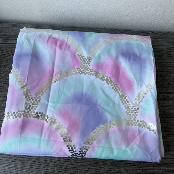 MI ZONE PEARL METALLIC PRINTED SHOWER CURTAIN 72X72" - Picture 3 of 3